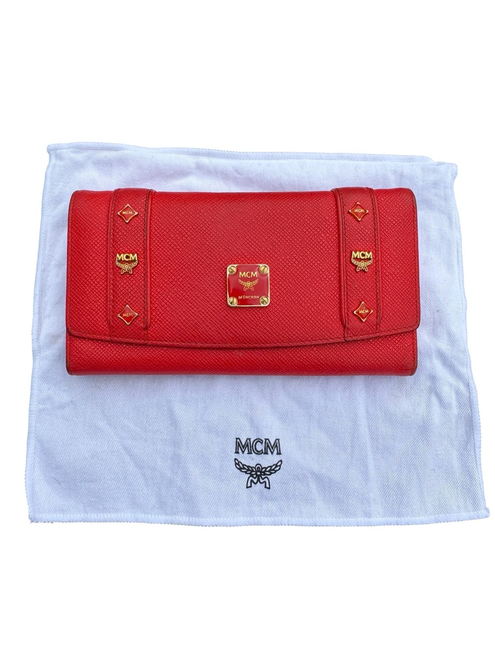 MCM Scarlet Trifold Wallet